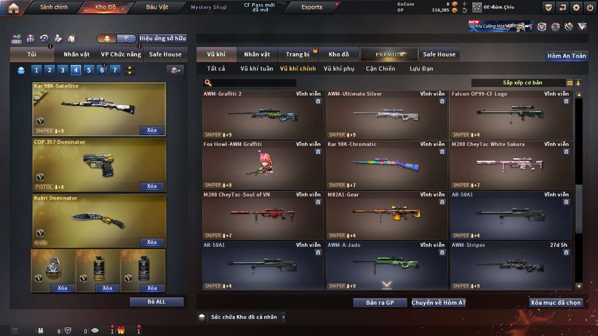 shop acc cf uy tin gia re